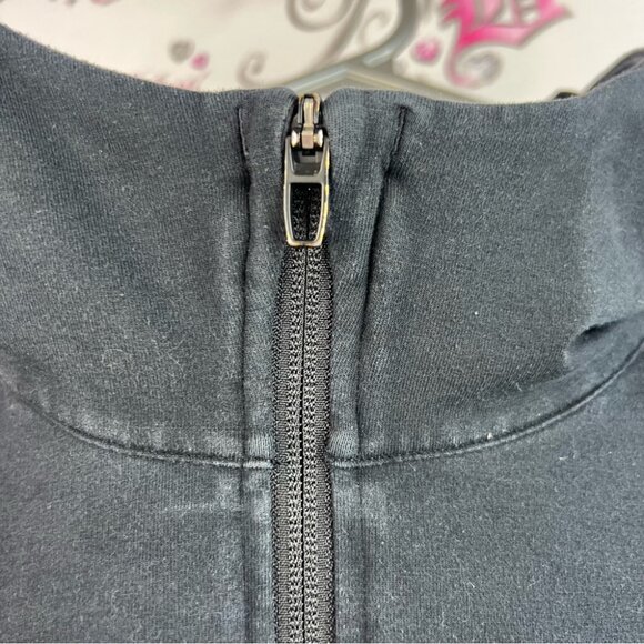 lululemon athletica sweater zip up white cap pockets Black hoodie hooded - Picture 6 of 11